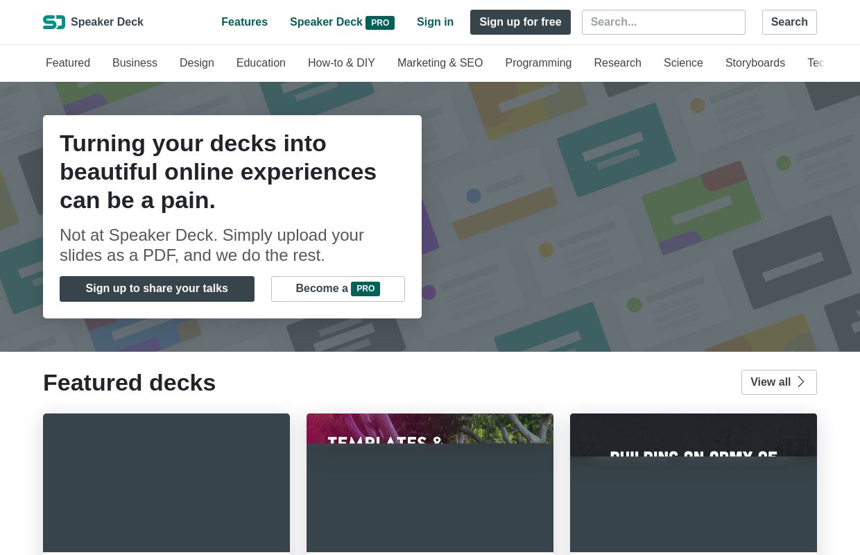 Speaker Deck | Easily Share Your Presentations Online