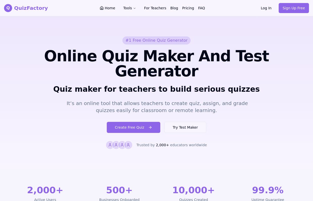 Free Online Quiz Generator & Creator | Online Quiz Test | Quiz Maker