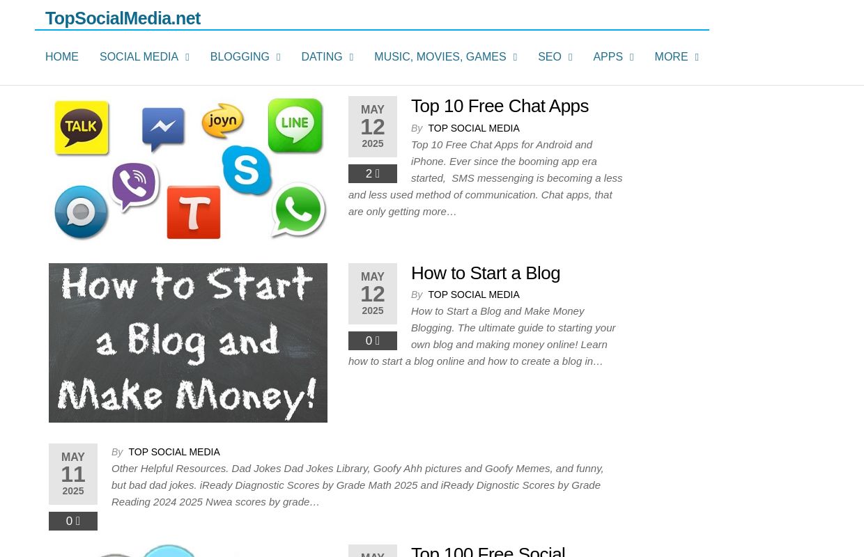 TopSocialMedia.net - Social Media Marketing, News, Apps & Platforms - May 2025