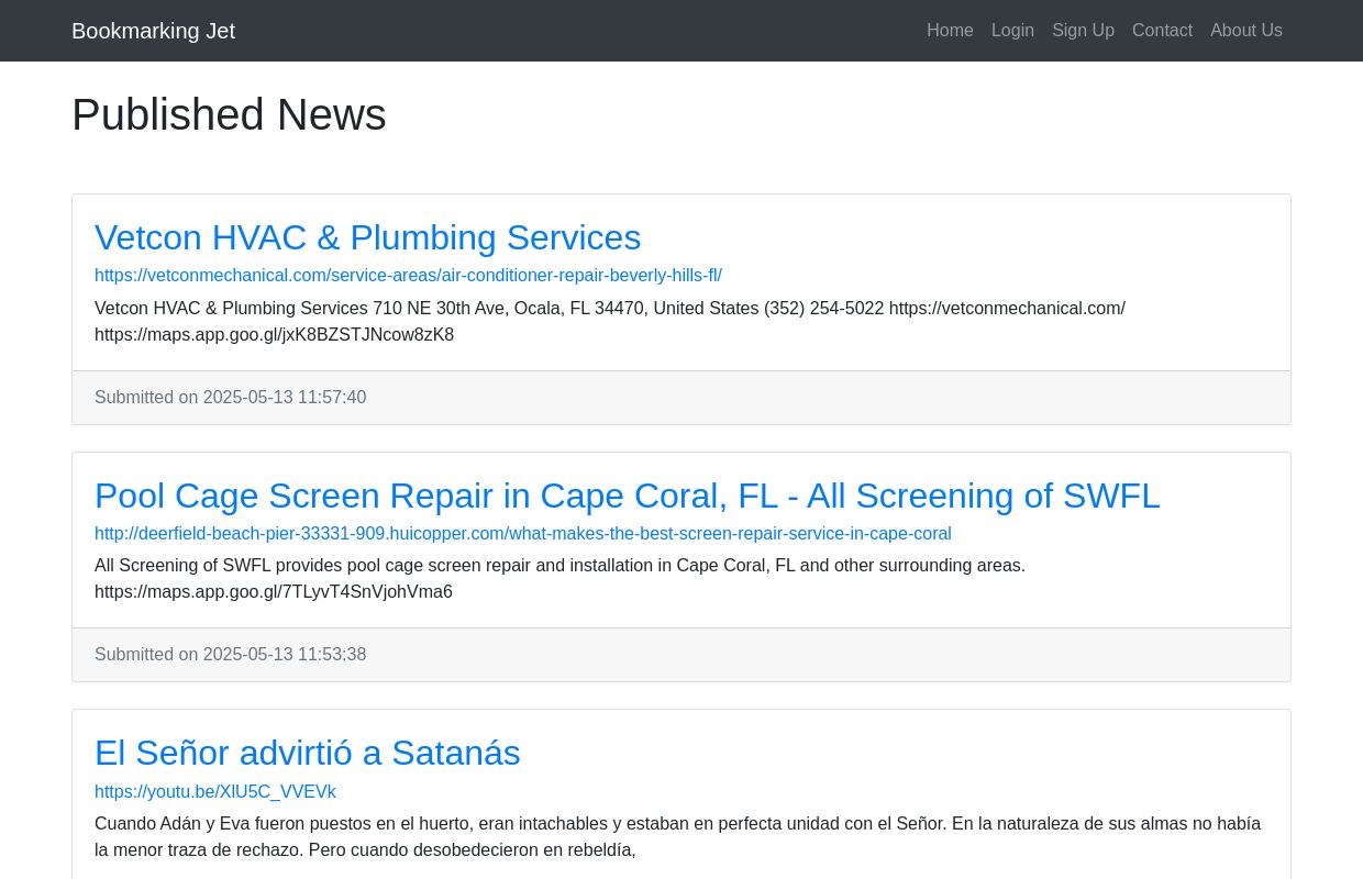 Published News | Bookmarking Jet