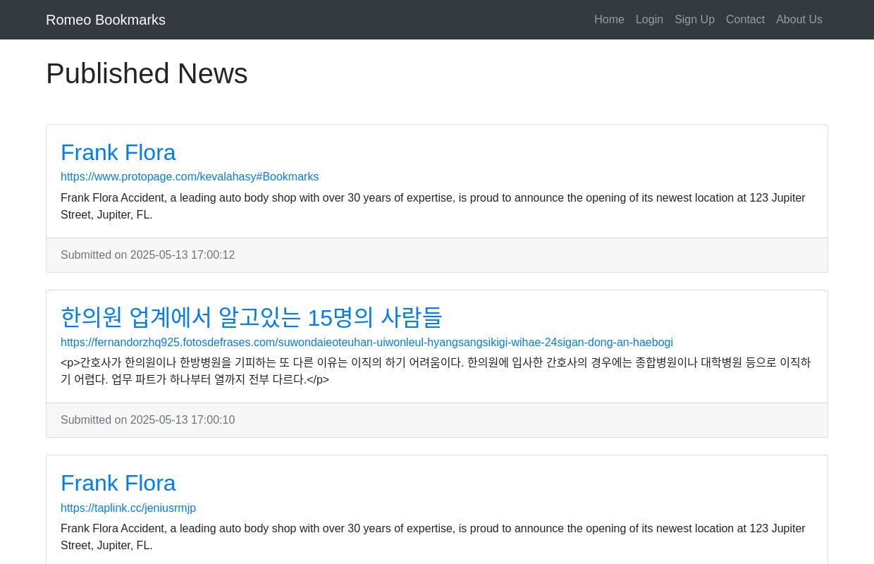 Published News | Romeo Bookmarks