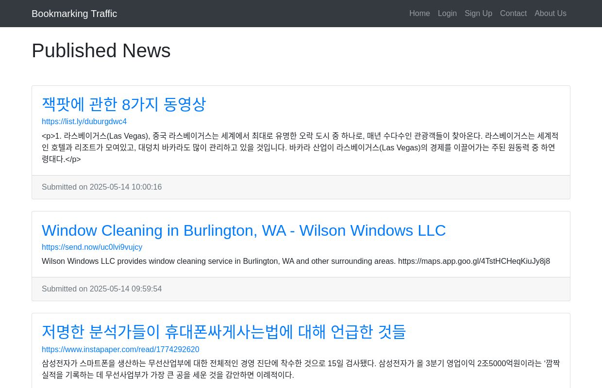 Published News | Bookmarking Traffic