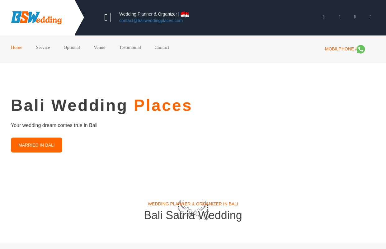Bali Wedding Places Planner Organizer