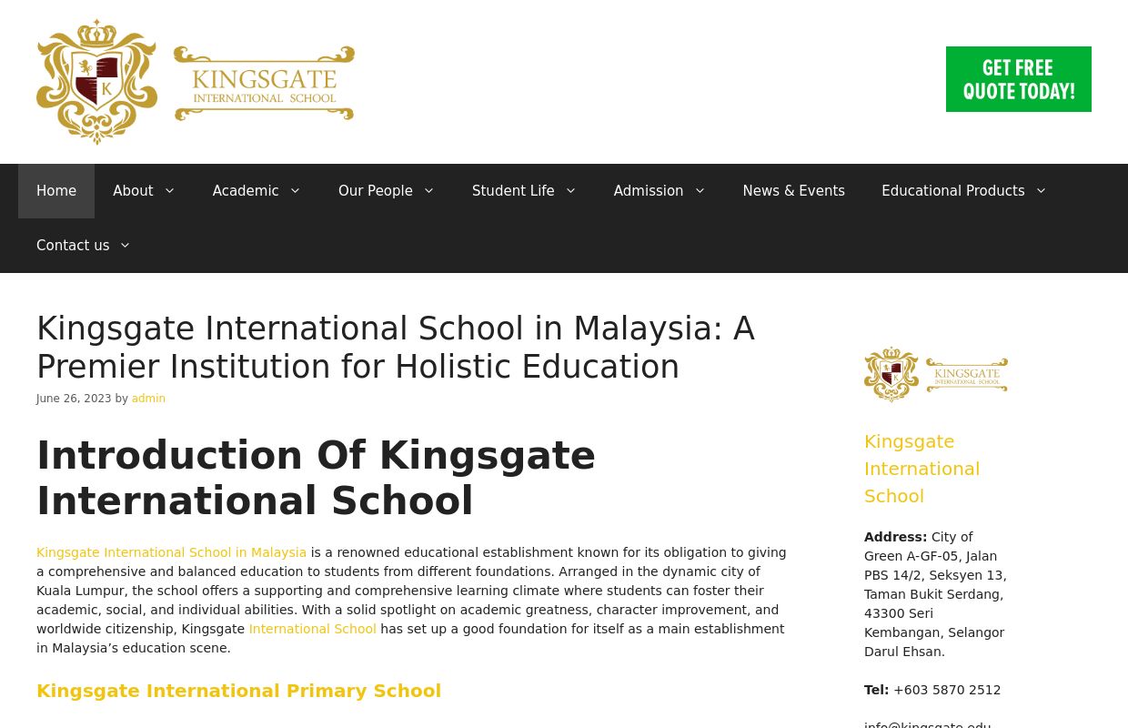 Kingsgate International School in Kuala Lumpur and Selangor | Malaysia - Kingsgate International School is one of the best international school in Kuala Lumpur & Selangor.