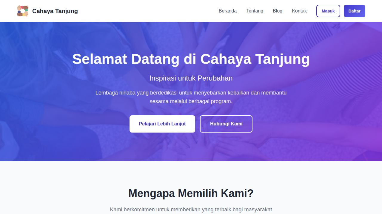 Beranda | Cahaya Tanjung