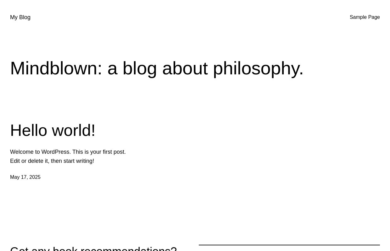 My Blog – My WordPress Blog