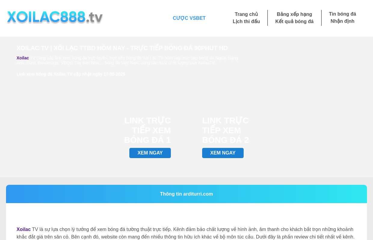 Xoilac TV | Xôi Lạc TTBD hôm nay - Trực tiếp bóng đá 90Phut HD