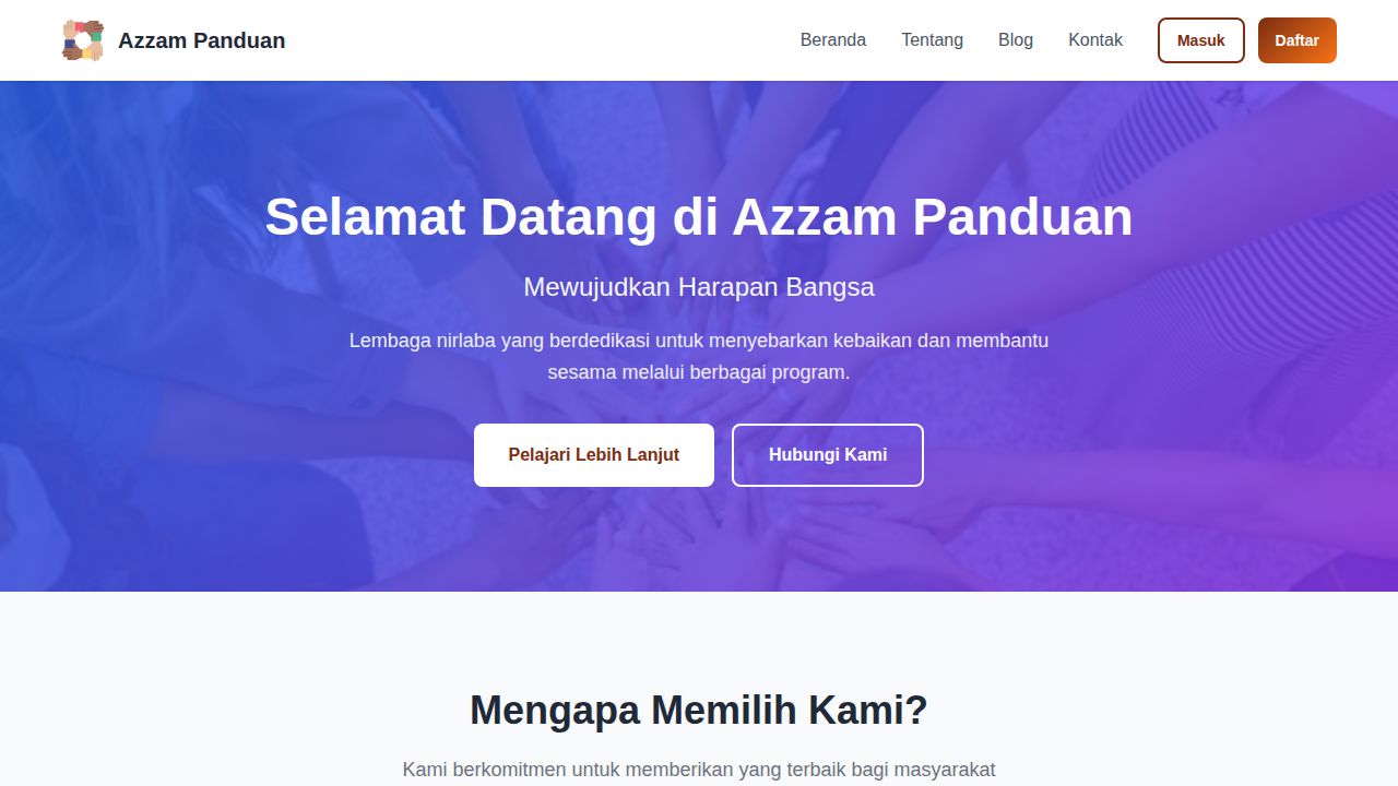 Beranda | Azzam Panduan