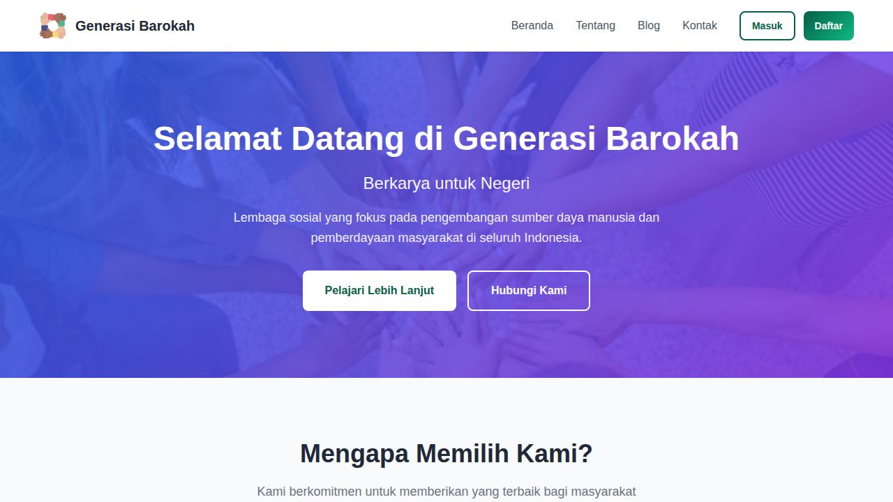 Beranda | Generasi Barokah