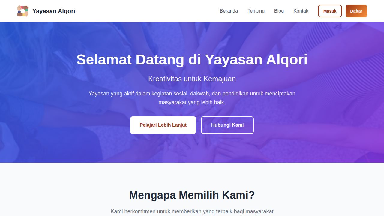 Beranda | Yayasan Alqori