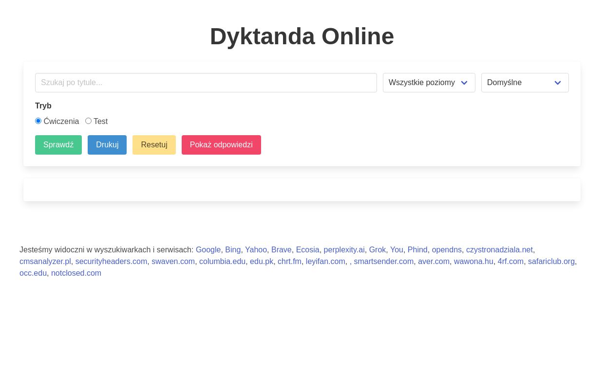 Dyktando.edu.pl - Dyktanda Online dla dzieci)