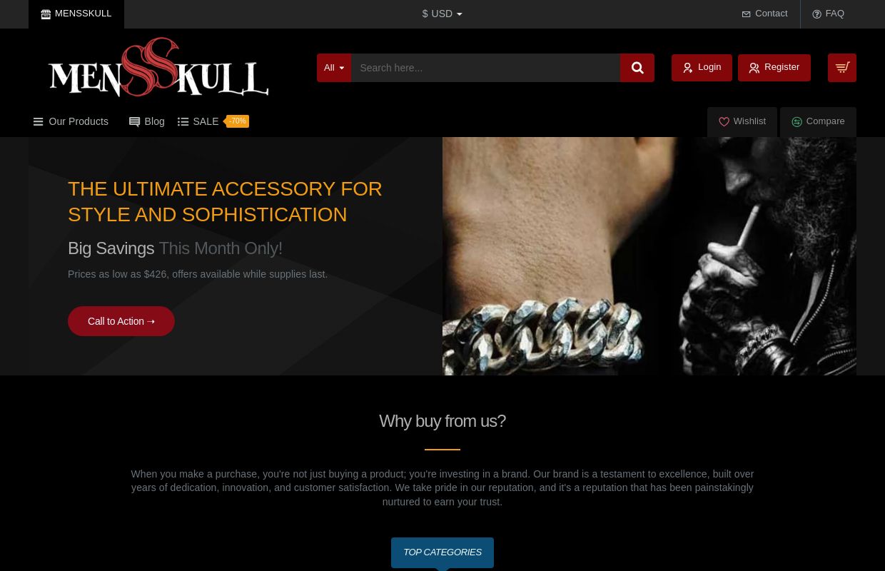 MENSSKULL | Customized unique men's jewelry and skull jewelry