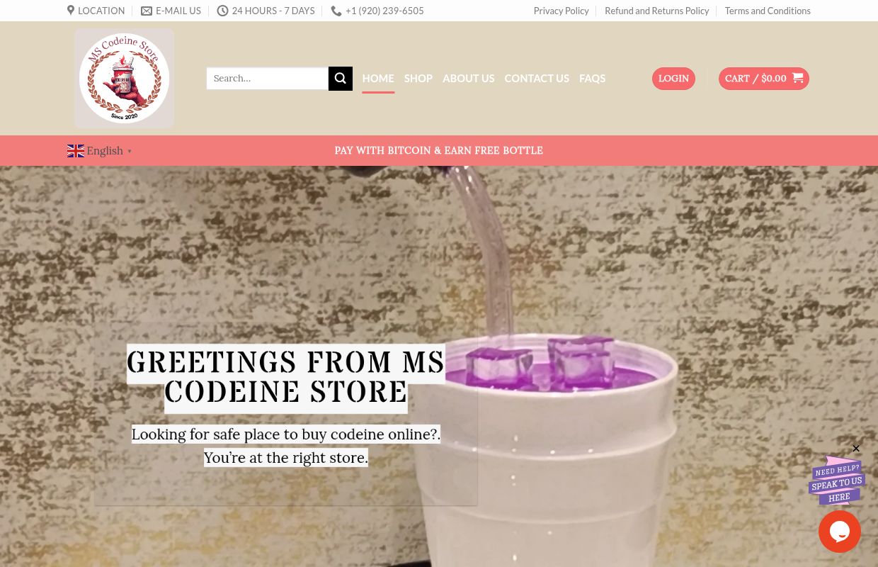 Buy Codeine Online Home - MS Codeine Store