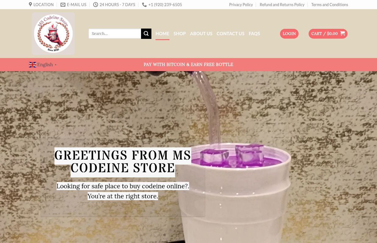 Buy Codeine Online Home - MS Codeine Store