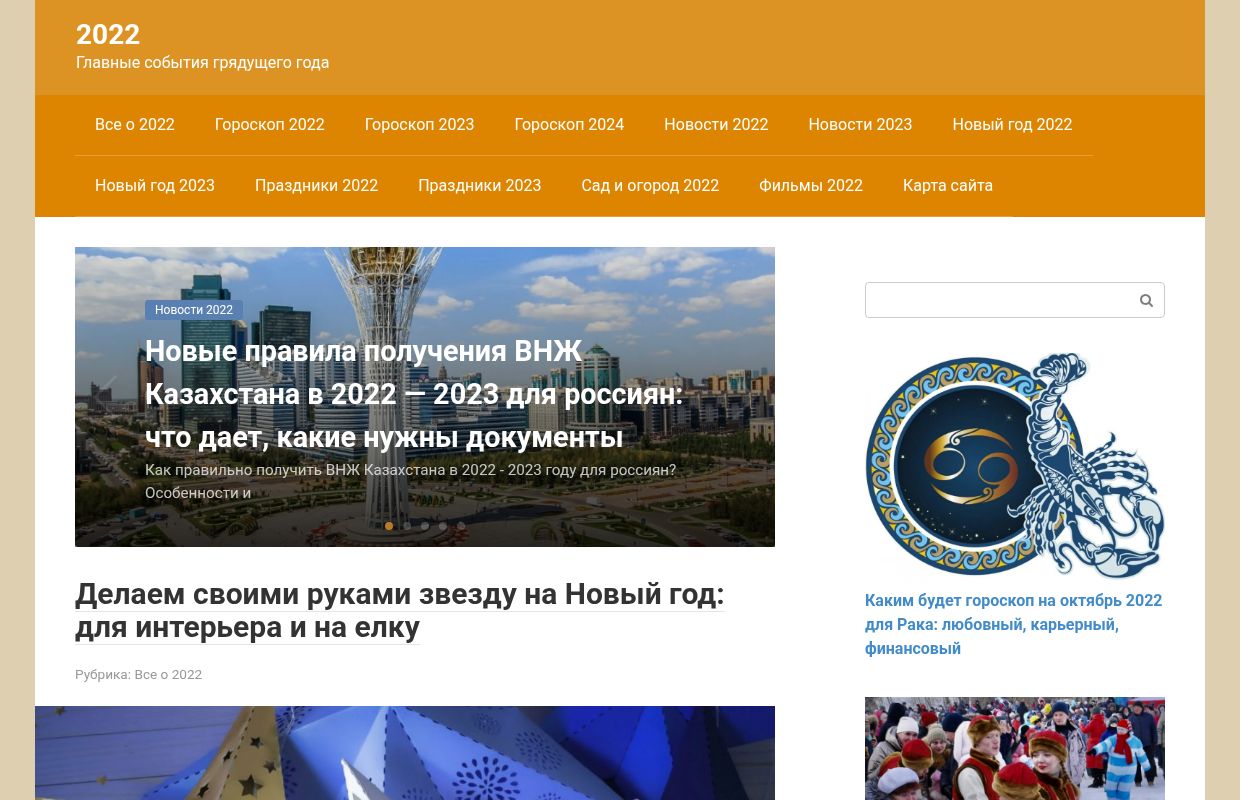 2022 - Главные события грядущего года