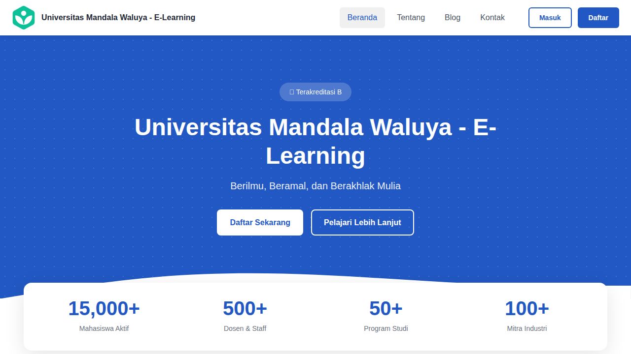 Beranda | Universitas Mandala Waluya - E-Learning