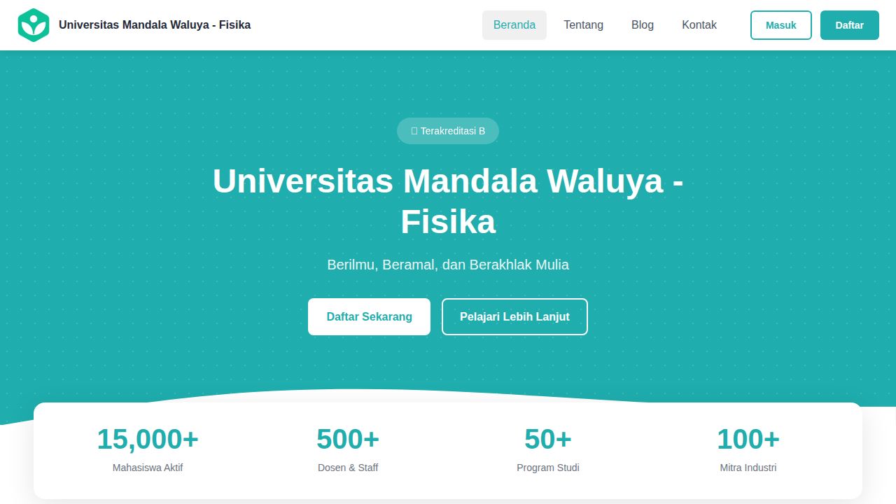 Beranda | Universitas Mandala Waluya - Fisika