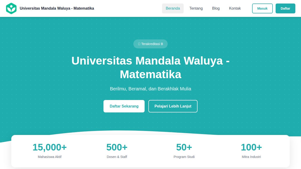 Beranda | Universitas Mandala Waluya - Matematika