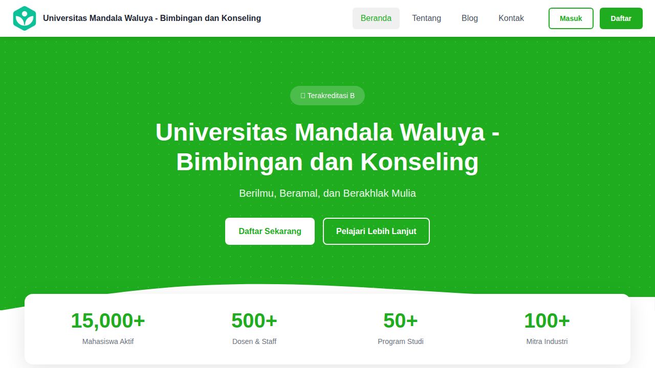 Beranda | Universitas Mandala Waluya - Bimbingan dan Konseling