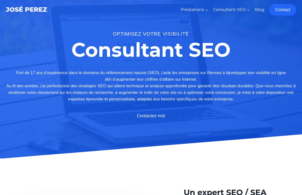 Consultant SEO sénior en freelance, Expert en référencement