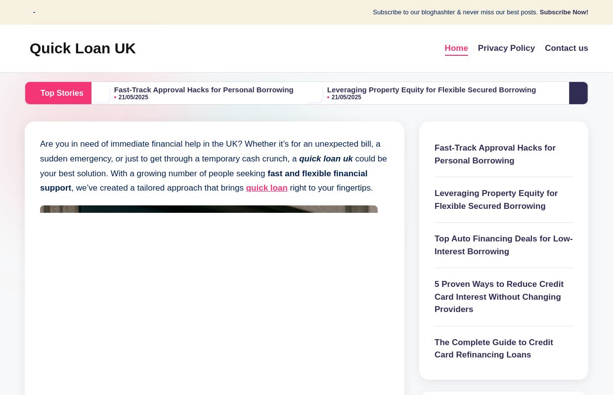 Quick Loans UK | £100 - £5,000 | Fast Apply Online for Fast Loans