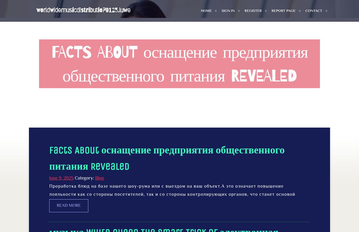 Facts About оснащение предприятия общественного питания Revealed - homepage