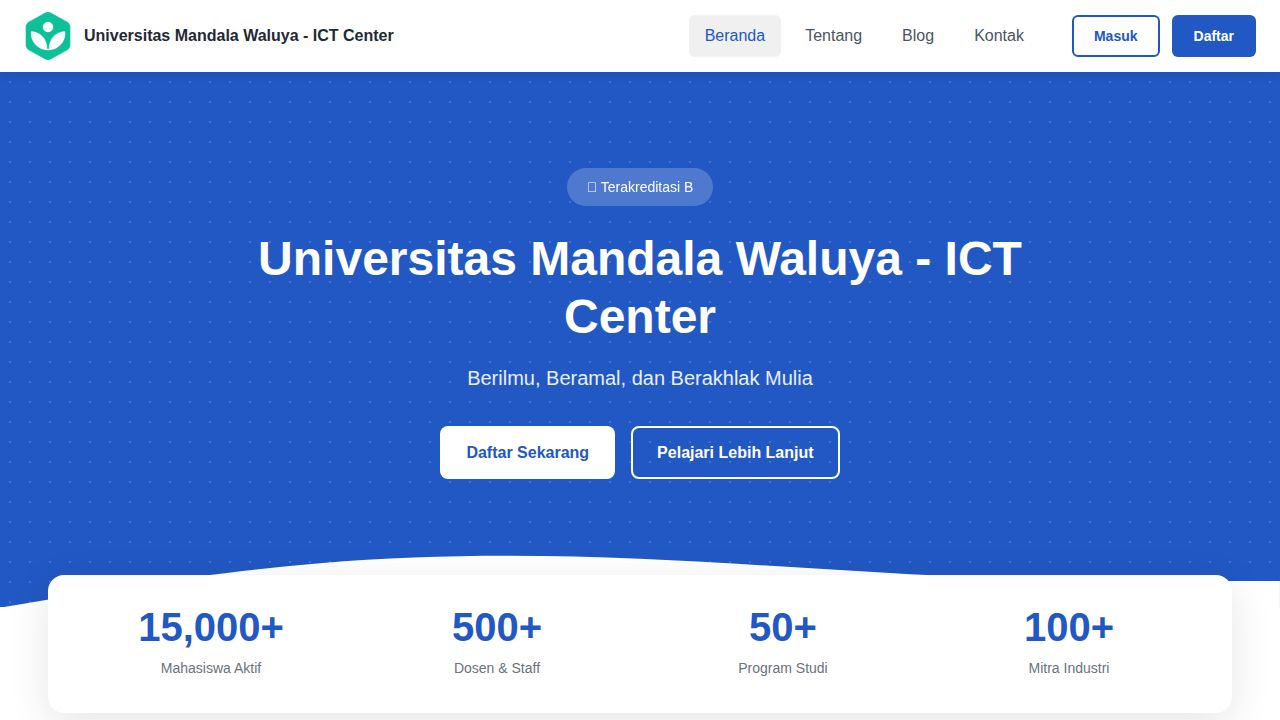 Beranda | Universitas Mandala Waluya - ICT Center