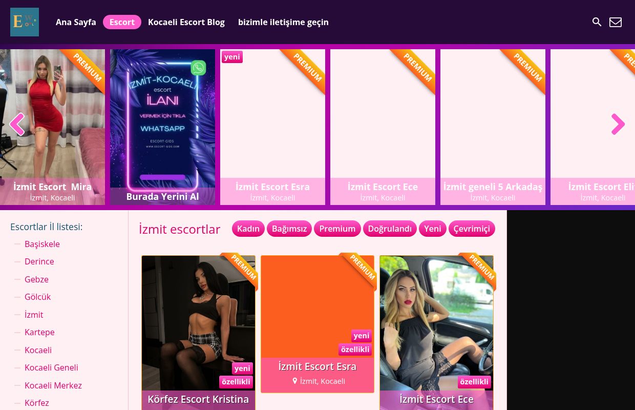 İzmit Escort | Kocaeli Escort ❤️ İzmit Onaylı İlanları - İnternetizmit