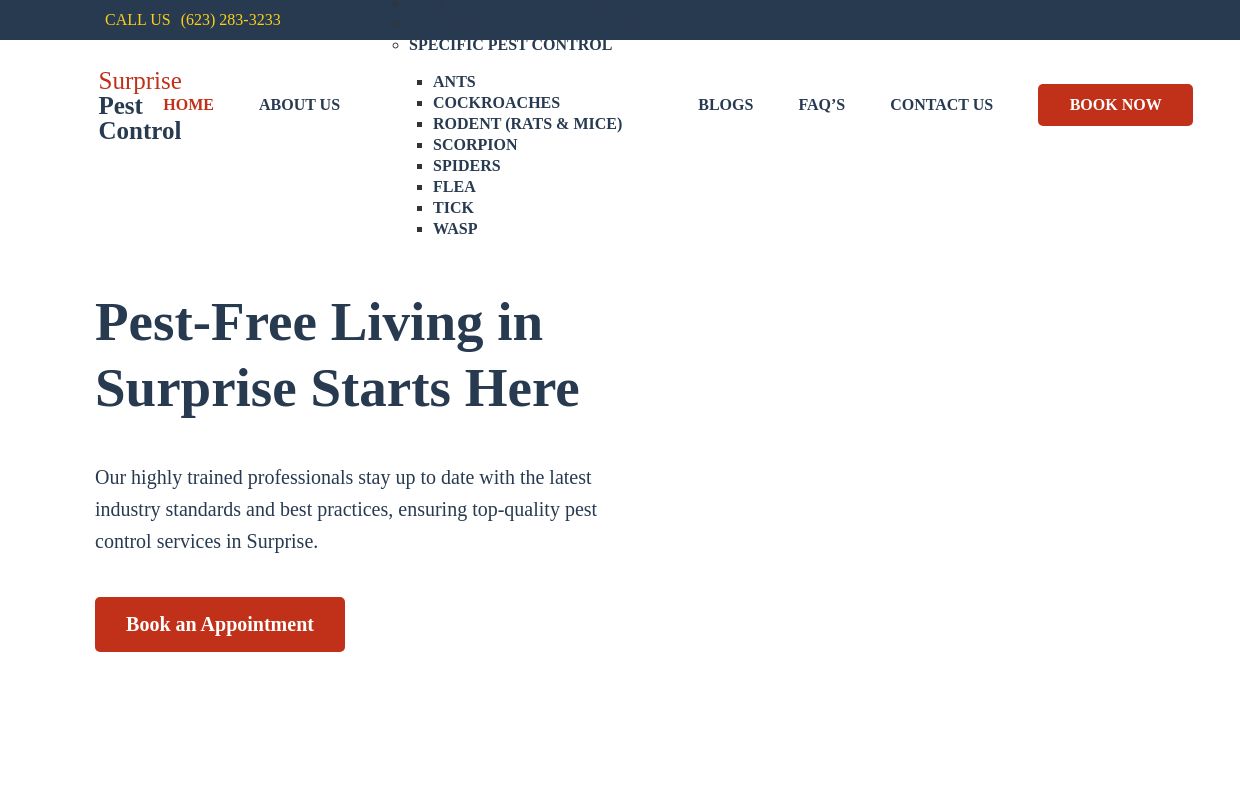 Surprise Pest Control | #1 Pest Exterminators in Arizona