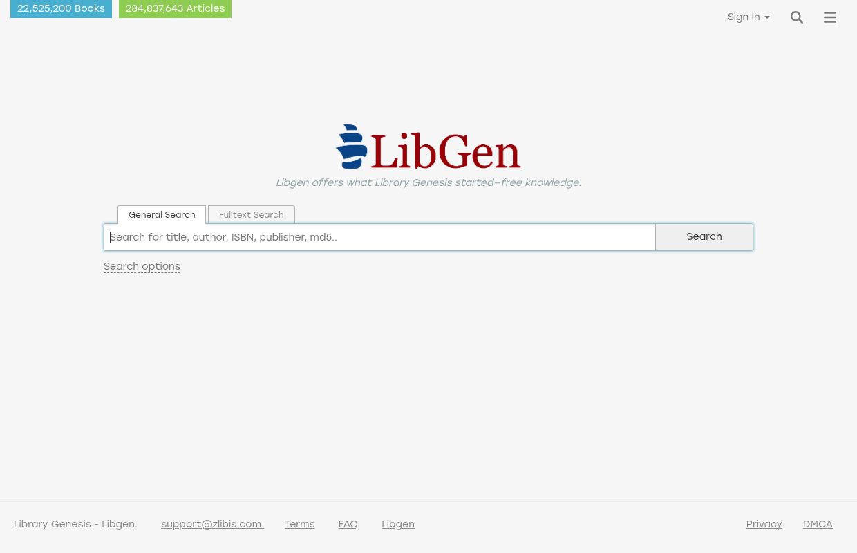 Libgen - Library Genesis
