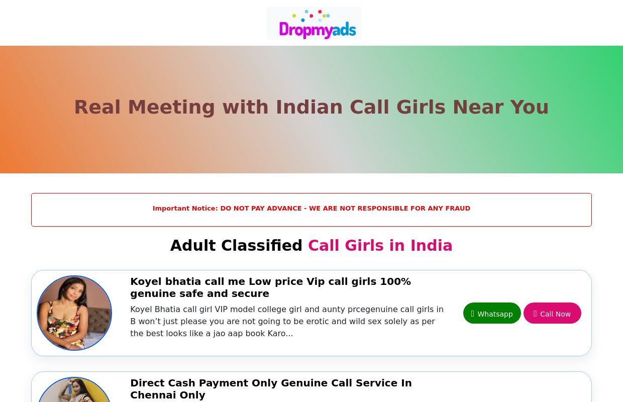 Independent Call Girls India, Local Call Girls Near You - dropmyads