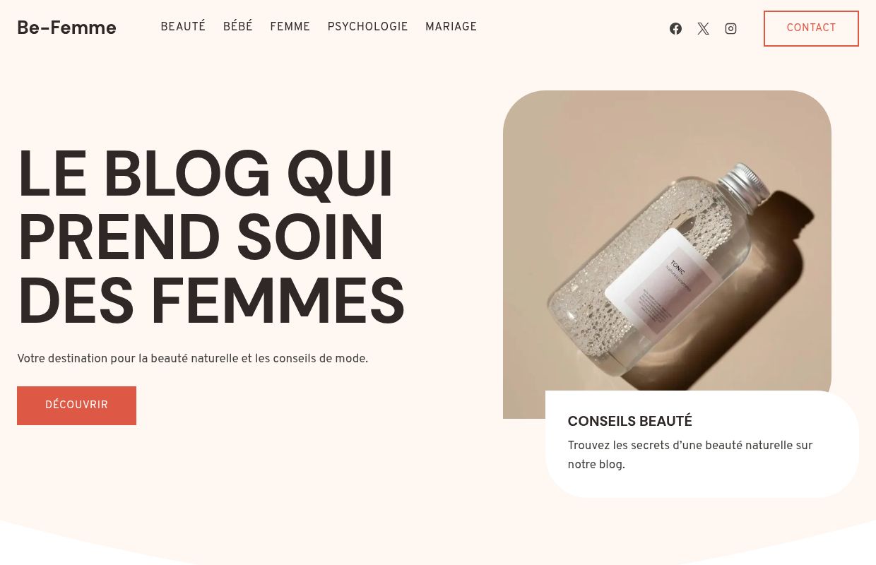 Be-Femme, le blog qui prend soin des femmes