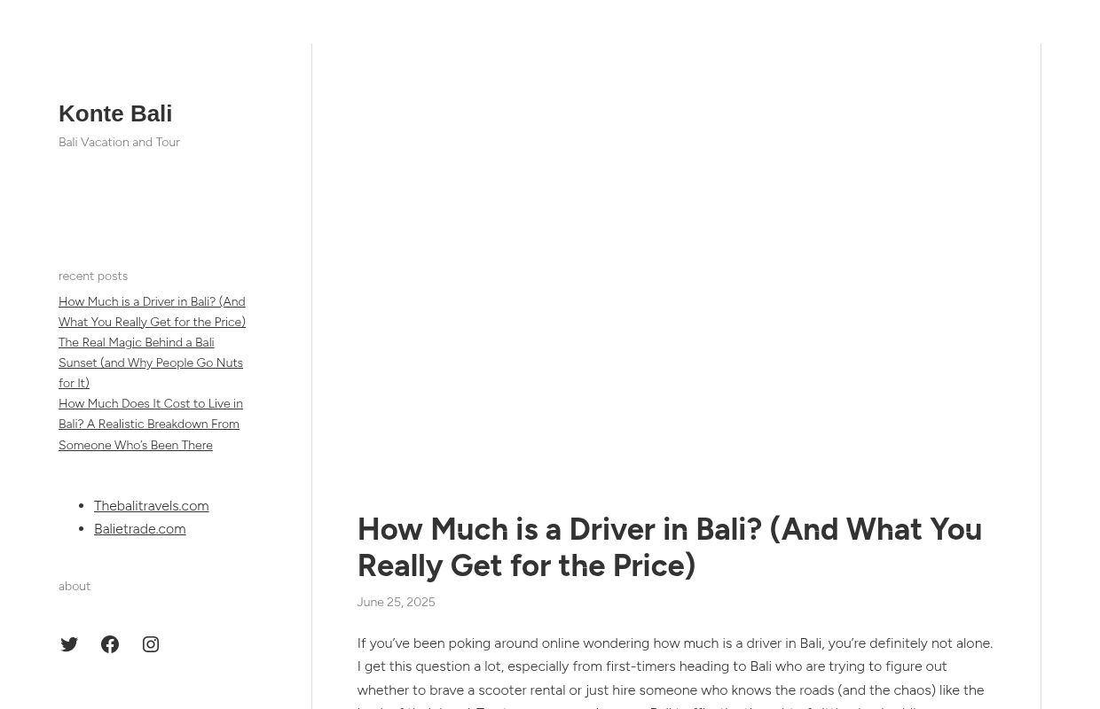 Konte Bali – Bali Vacation and Tour