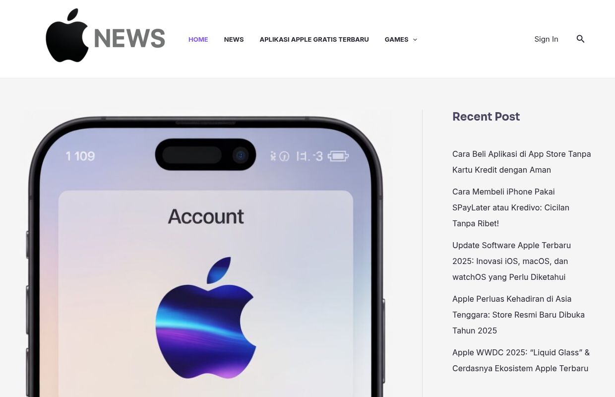 Apple News - Apple News meiliki artikel berita gratis dan juga aplikasi gratis yang bisa anda download di perangkat apple kamu.