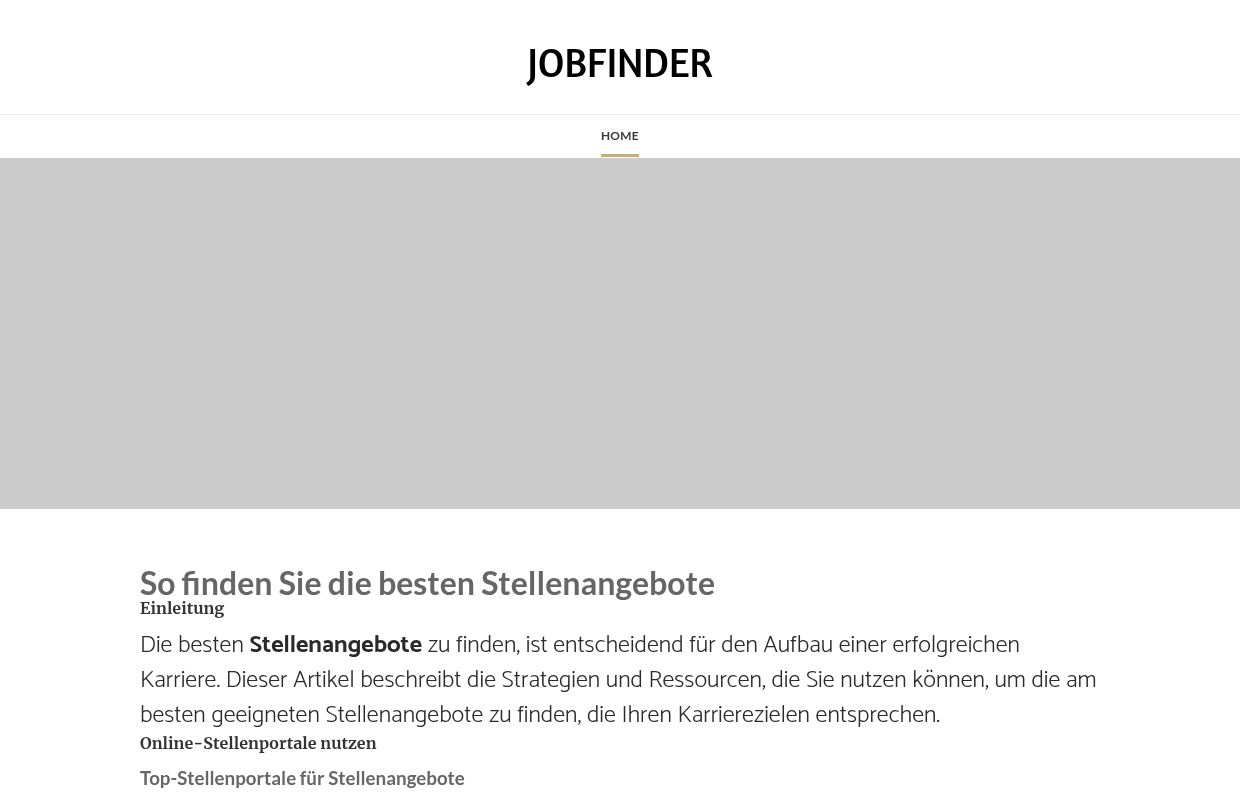 JOBFINDER - Home