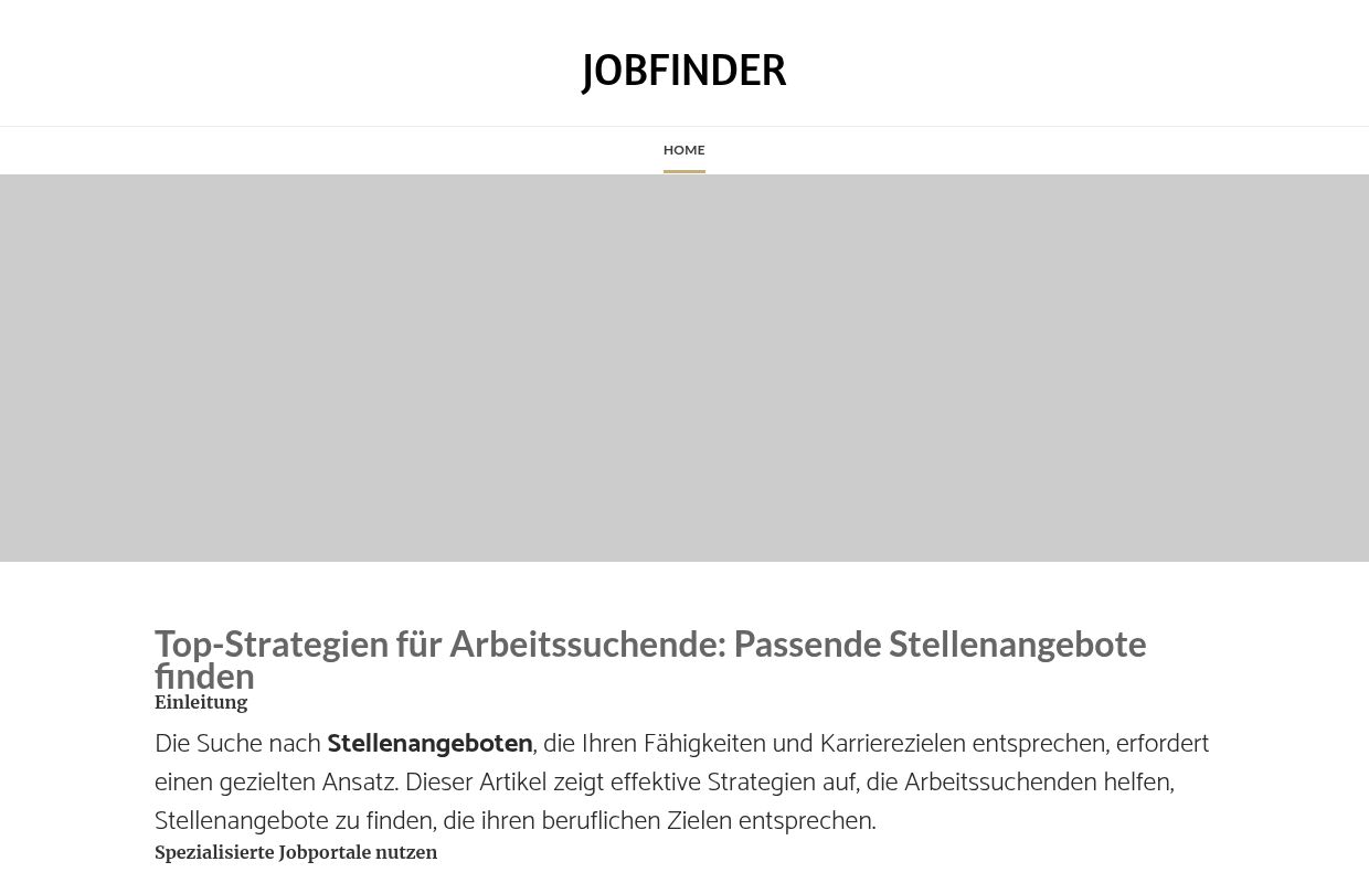 JOBFINDER - Home