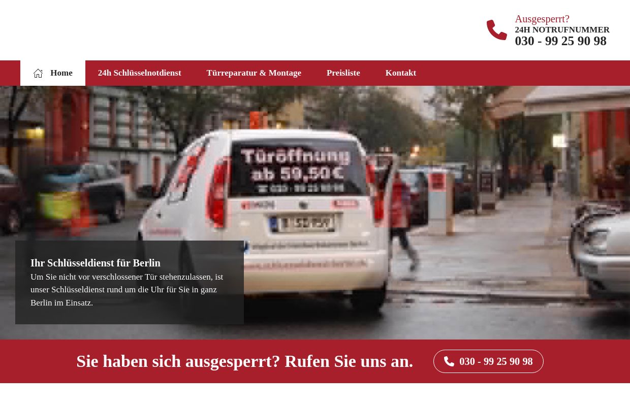Schlüsseldienst Berlin BSD - Türöffnung ab 59,50 €