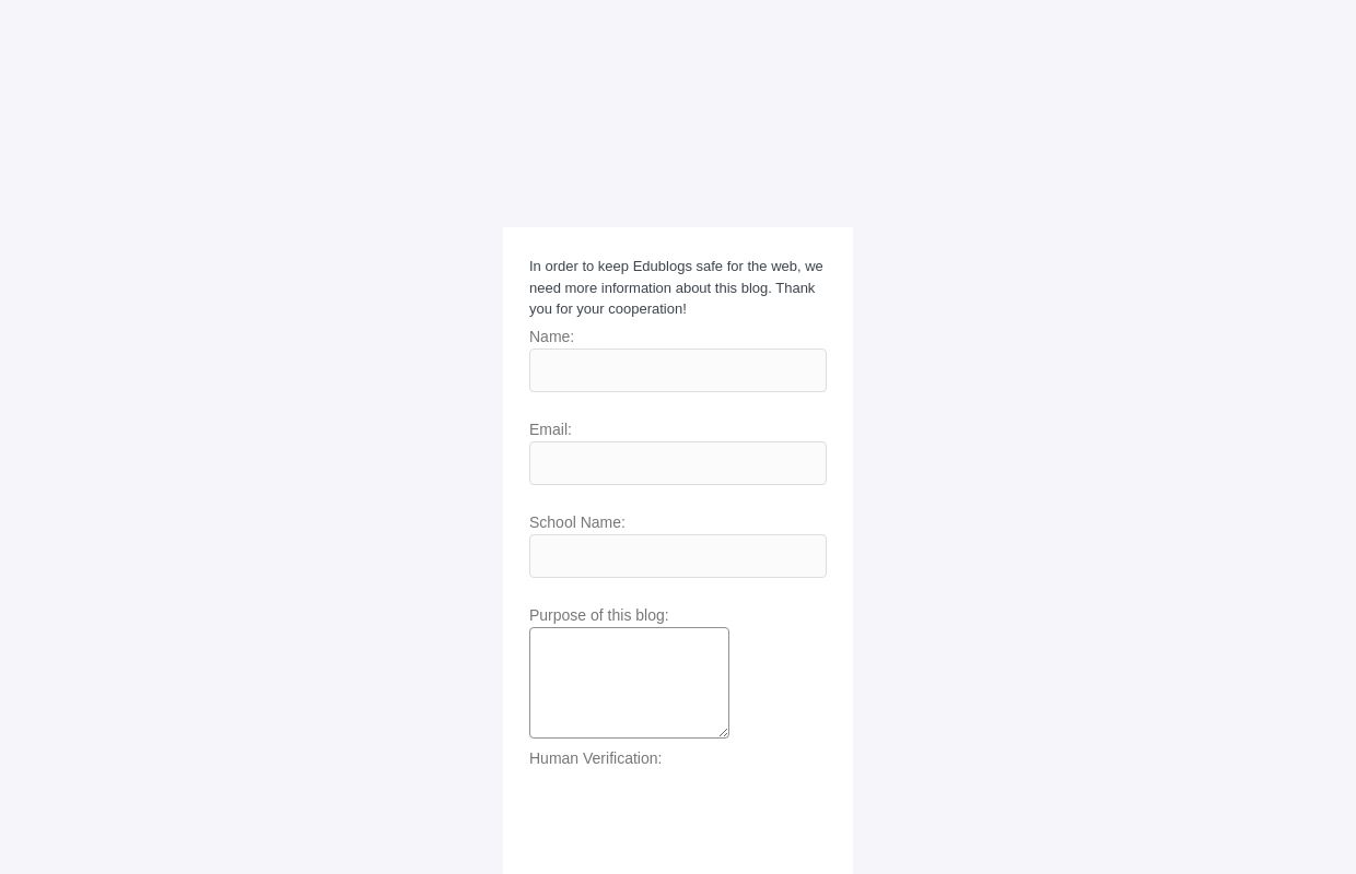 Edublogs › Blog Needs Review