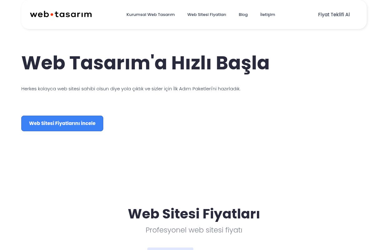 Web Tasarım Fiyatı - Web Tasarım Fiyatları