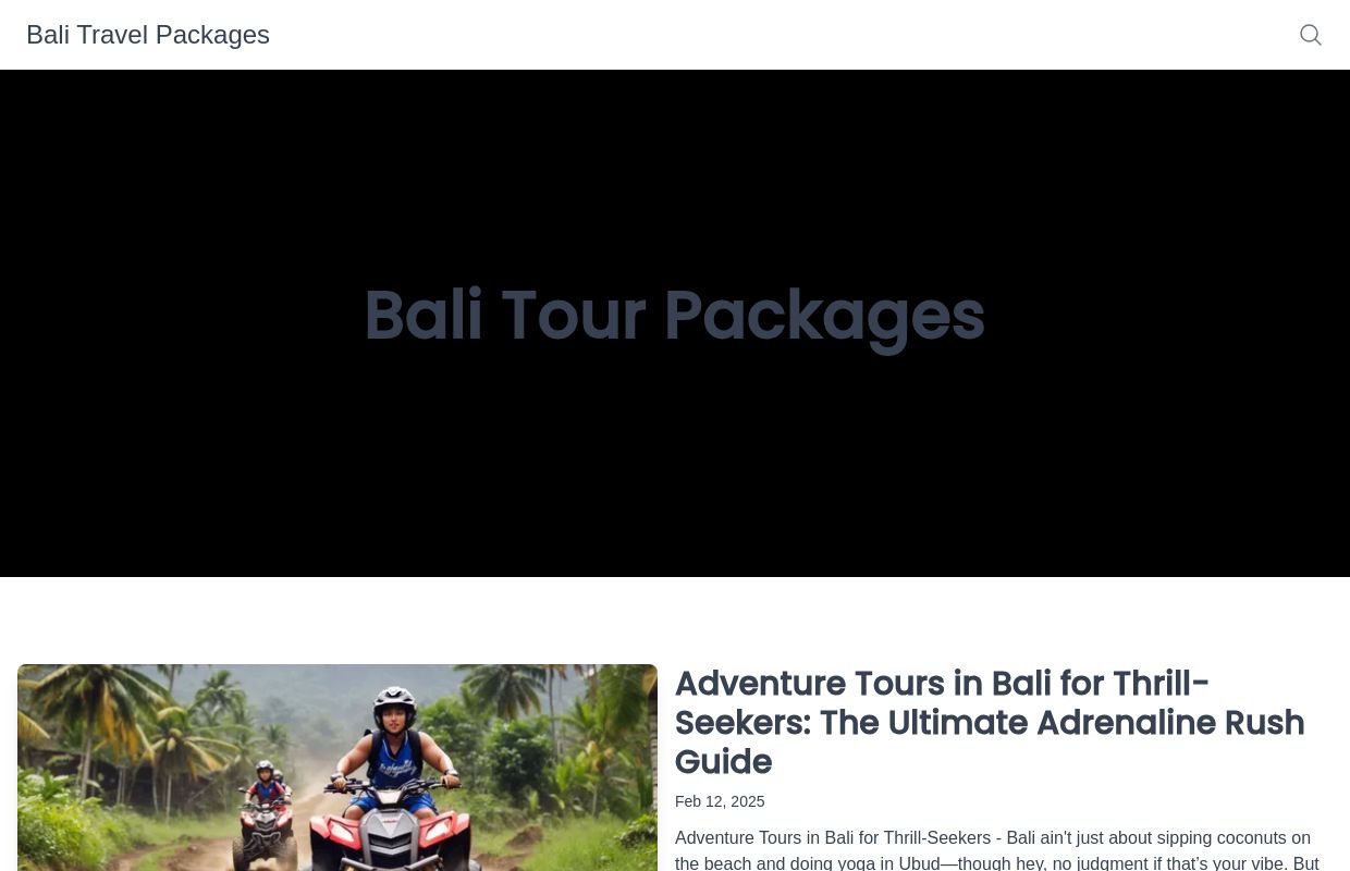Bali Travel Packages
