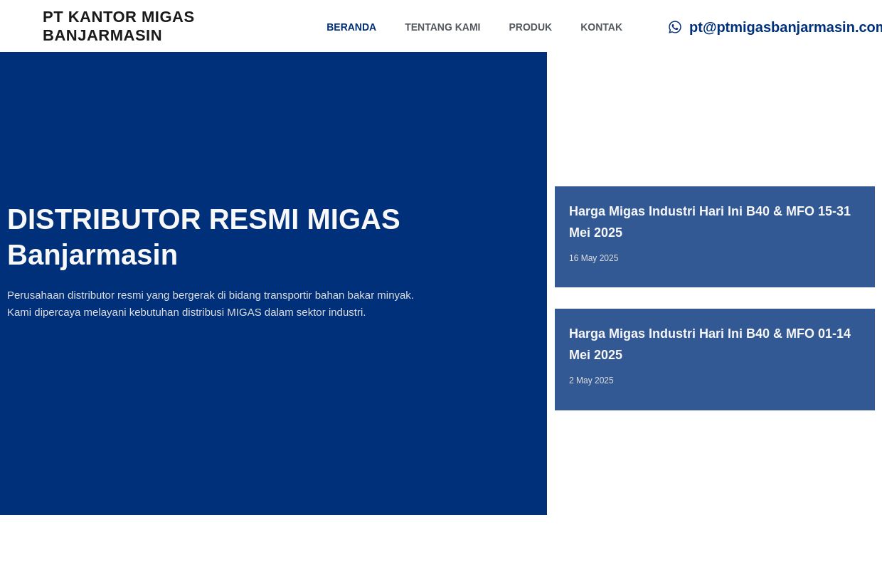 PT NUSA TAMBANG INDAH – OFFICIAL WEBSITE