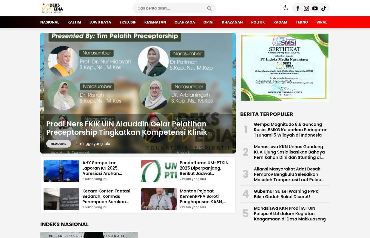 INDEKS MEDIA - Berita Hari Ini Di Indonesia & Internasional