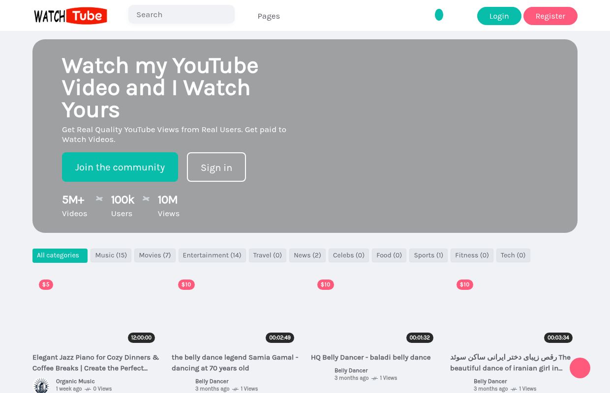 WatchTube - YouTube Views Exchange | Watch and Earn Money