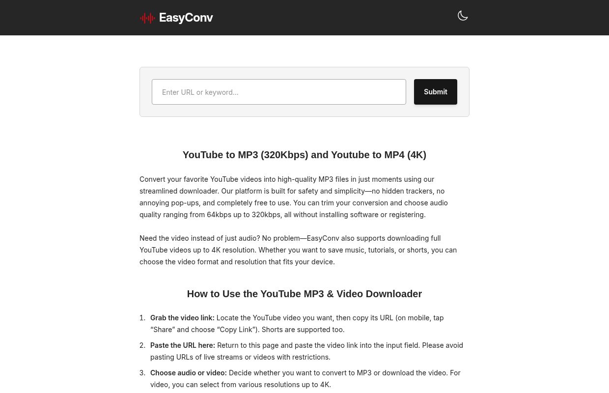 YouTube to MP3 Converter & 4K Video Downloader (Ad-Free)
