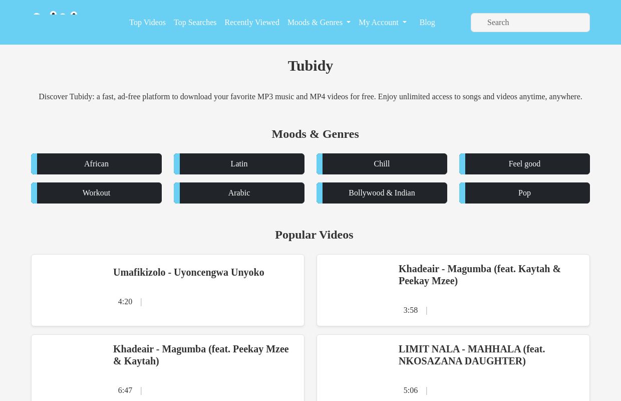 Tubidy - Fast & Free MP3/MP4 Music and Video Downloader (No Ads)
