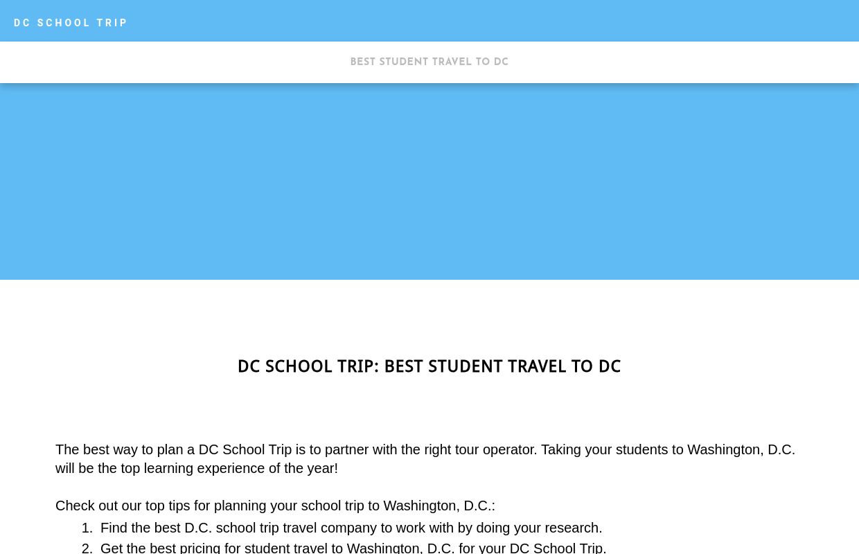 DC School Trip - Best Student Travel to DC