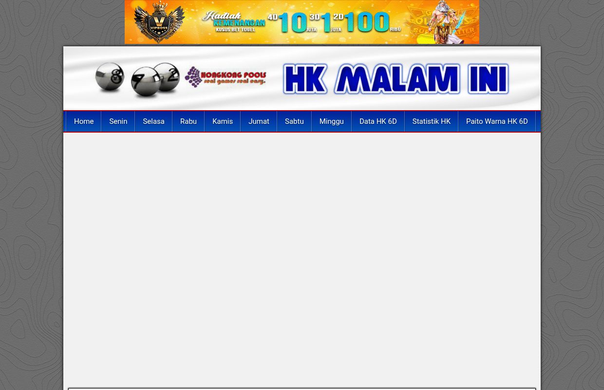HK Malam Ini - Hongkong Pools Live Draw Malam Ini