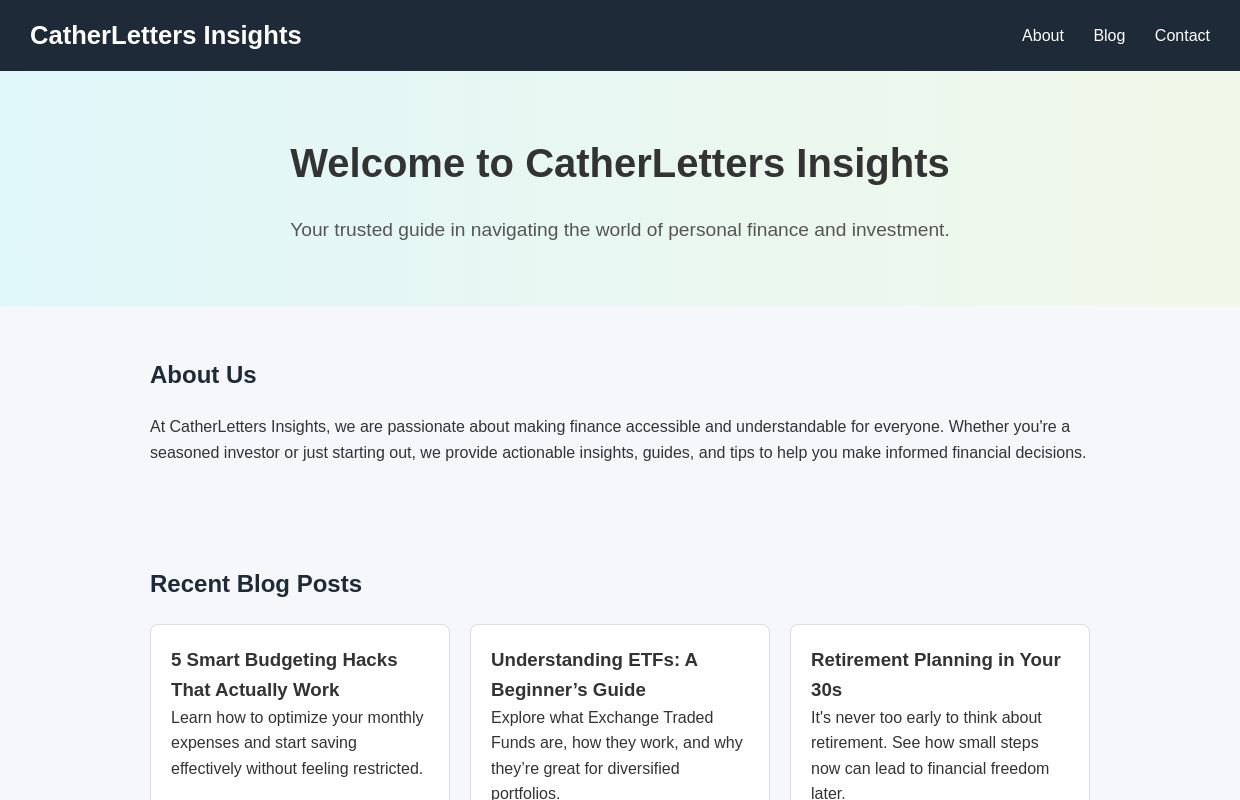 CatherLetters Insights