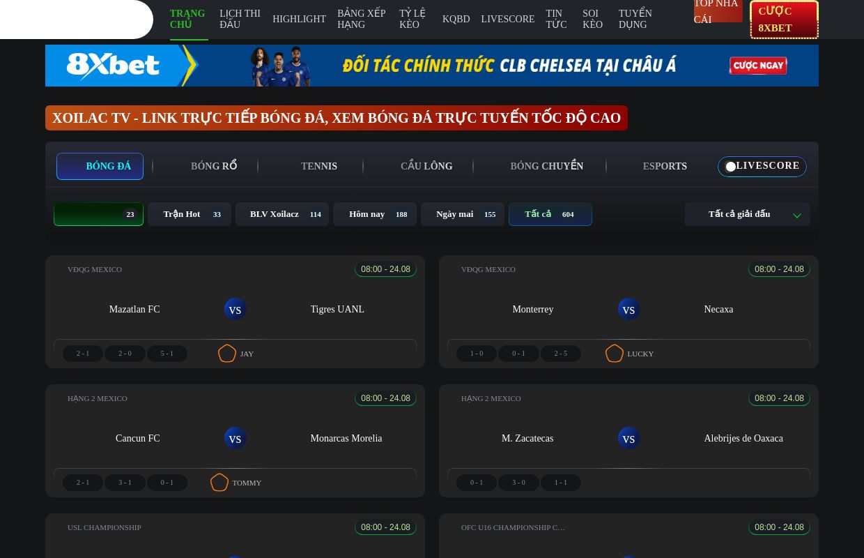 Xoilac TV - Xem Trực Tiếp Bóng Đá Xôi Lạc hôm nay XoilacZ