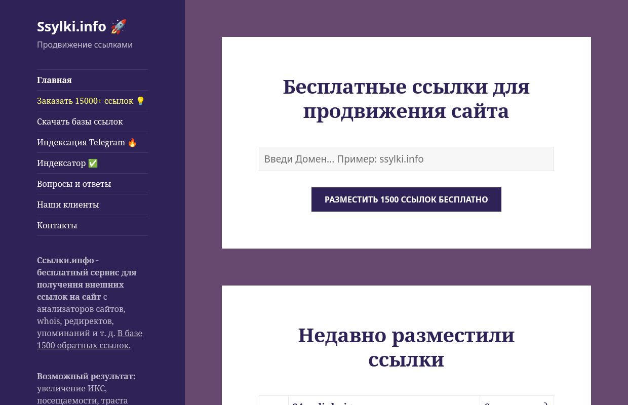 Продвижение сайтов ссылками - Бесплатные, обратные, внешние ссылки